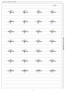در آزمون تقسیم دو رقمی بر یک رقمی با پوشش تمام جدول ضرب تقسیم های چکشی طراحی شده است و یک ارزشیابی جامع از تقسیم چکشی دو رقمی بر یک رقمی است.
